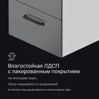 Комплект фасадов для тумбы AM.PM Force M9FFFF0602GM 33x57 см влагостойкая ЛДСП цвет серый 2 шт