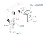 Гигиенический душ со смесителем Wasserkraft Aller A010656WHITE белый хром
