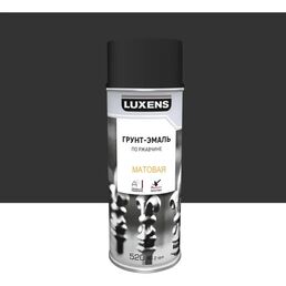 Грунт-эмаль аэрозольная по ржавчине Luxens матовая цвет черный 520 мл