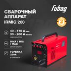 Сварочный инверторный полуавтомат FUBAG IRMIG 200, с горелкой 250А в комплекте