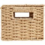 Корзина с крышкой для хранения 30x15x18 см бумага цвет бежевый