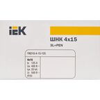Шина нулевая на IEK DIN-рейку в корпусе 4x15 3L+PEN