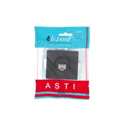 Розетка компьютерная встраиваемая Lezard Asti без заземления цвет черный бархат