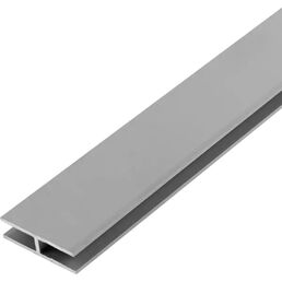 Профиль H-образный алюминий анодированный 25x8x25x1.5x1000 мм серый