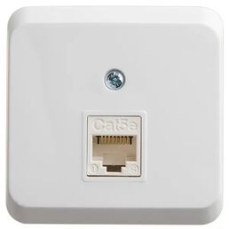 Розетка компьютерная накладная Systeme Electric Этюд RJ45 UTP cat 5e цвет белый