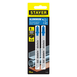 Пилки для лобзика Stayer T127D (159952-3_z02) по металлу L75 мм прямой рез (2 шт.)