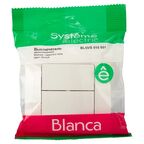 Выключатель встраиваемый Systeme Electric Blanca 2 клавиши 10 А цвет белый