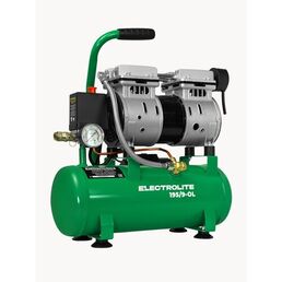 Воздушный компрессор безмасляный Electrolite 195/9 OL ( 220В, 1400 Вт, 1380 об/мин, безмасляный )