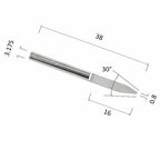 Гравер DJTOL AJ3.3008 прямой конусный (по дереву, композиту (АКП), пластику)