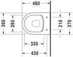 Подвесной унитаз Duravit ME By Starck 2530090000 + сиденье SoftClose 0020190000