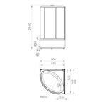 Душевая кабина Domani-Spa Simple высокий поддон 90x90 см цвет черный
