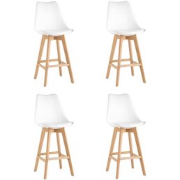 Стул барный FRANKFURT белый 4 шт Stool Group арт.УТ000038332