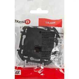 Розетка компьютерная RJ45 категория 5e UTP - Lexman Lilian - антрацит