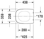 Унитаз подвесной Duravit D-Code 45700900A1 с сиденьем микролифт