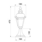 Светильник садово-парковый Maytoni Goiri бронза 470 мм E27 60 Вт IP44 (O029FL-01BZ)