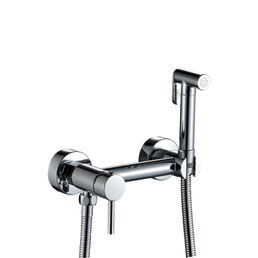 Смеситель с гигиеническим душем Haiba HB5510 со скрытой частью в комплекте хром (547703)
