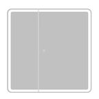 Зеркальный шкаф с подсветкой BelBagno Marino 80 см SPC-MAR-800/800-2A-LED-TCH белый