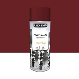 Грунт-эмаль аэрозольная по ржавчине Luxens матовая цвет винно-красный 520 мл