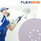 Диск шлифовальный Flexione Velcro d225 мм P80 на липучку тканевая основа (5 шт.) (50002025)