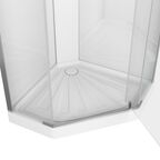 Душевая кабина Ceruttispa 90x90 CHIKA901T без крыши, стекло прозрачное, профиль хром
