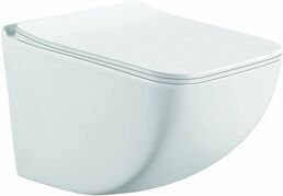 Унитаз подвесной CeramaLux K255 с сиденьем микролифт, белый
