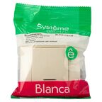 Выключатель встраиваемый Systeme Electric Blanca 1 клавиша с подсветкой цвет бежевый