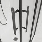Душевой уголок Veconi Evo 100x90 E3-B-10090-01-C9 стекло прозрачное, профиль черный матовый, без поддона