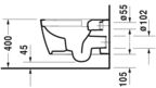 Подвесной унитаз Duravit ME By Starck Rimless 2529090000 + сиденье SoftClose 0020090000
