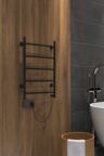 Полотенцесушитель электрический Indigo Arc LCAE60-40BRR 43x60 черный муар