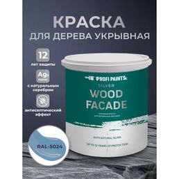 Краска по дереву акриловая для фасадов и внутренних работ PROFIPAINTS SILVER WOOD FACADE 2.7л , RAL-5024