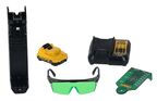 Аккумуляторный лазерный нивелир DEWALT DCE0811D1G, 12 В, зеленый луч, 35 м, с АКБ 2 Ач и ЗУ, в кейсе TSTAK (DCE0811D1G-QW)
