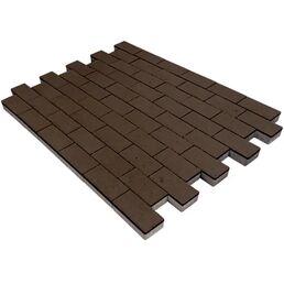 Плитка тротуарная прямоугольная Лайн 200x100x40 мм коричневый