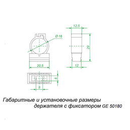 Крепеж-клипса для труб 16 мм Greenel с фиксатором серая (100 шт.) (GE50180)
