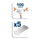 Лезвие для скребка универсальное Dexter 100 мм, 5 шт.