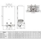 Колонка газовая Ballu GWH 12 Fiery проточная 24 кВт вертикальная