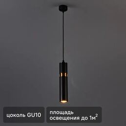 Светильник подвесной Arte Lamp Ran 1 лампа цвет черный