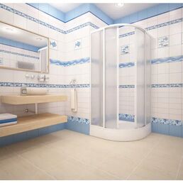 Душевой уголок Metakam Терра 1/4 круга 90x90 см белый профиль матовый поликарбонат раздвижной