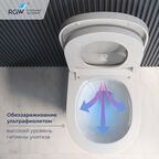 Умный унитаз с инсталляцией и кнопкой RGW SW-70B безободковый, с сиденьем микролифт, белый