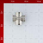 Крестовина Valtec 1/2 ВР(г) х 1/2 ВР(г) х 1/2 ВР(г) х 1/2 ВР(г) латунная (VTr.760.N.0004)