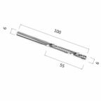 Фреза DJTOL A1FLX6.55 компрессионная спиральная однозаходная (по дереву, композиту (АКП), пластику)