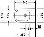 Биде подвесное Duravit Happy D.2 2258150000