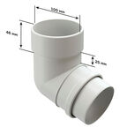 Колено трубы Docke Lux пластиковое d100 мм 72° шоколад RAL 8019