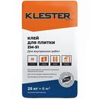 Клей для плитки Klester ZM-51 для внутренних работ 25 кг