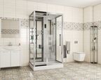 Душевая кабина Niagara Luxe 120x82 NG-7713WL поддон низкий, стекло прозрачное, профиль серебро