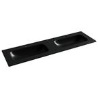 Раковина накладная мебельная Ceramica Nova Grace 1610x457x137 мм CN7023MB, с двумя чашами и отв под смеситель, черный матовый