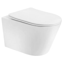 Унитаз подвесной Boheme Avva 973-SET-W с сиденьем микролифт, белый глянец