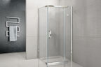 Душевой уголок Royal Bath 80х100 RB HPVD-C-CH стекло матовое, профиль хром