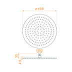 Верхний душ 3D круглый RGW SP-81B (Черный, 400)