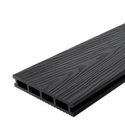Террасная доска ДПК T-Decks цвет Графит 150x25x3000 мм двусторонняя вельвет/структура древесины 0.45 м²