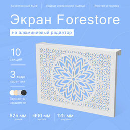 Навесной экран Forestore для алюминиевых батарей 10 секции (825мм)